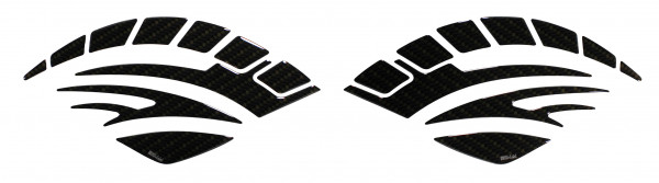 Motorrad Seitentankpad Carbon Optik Braun Kniepad 3D Aufkleber Lackschutz