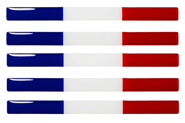 Frankreich Flaggen Aufkleber 3D Deko Gel Sticker Set für Auto Kfz Motorrad