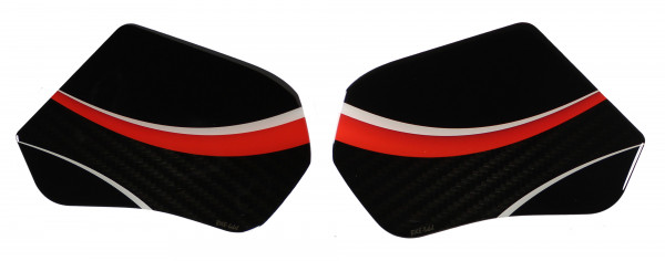 Motorrad Kneepad Gel Aufkleber kompatibel für Honda CB750 Hornet Carbon rot