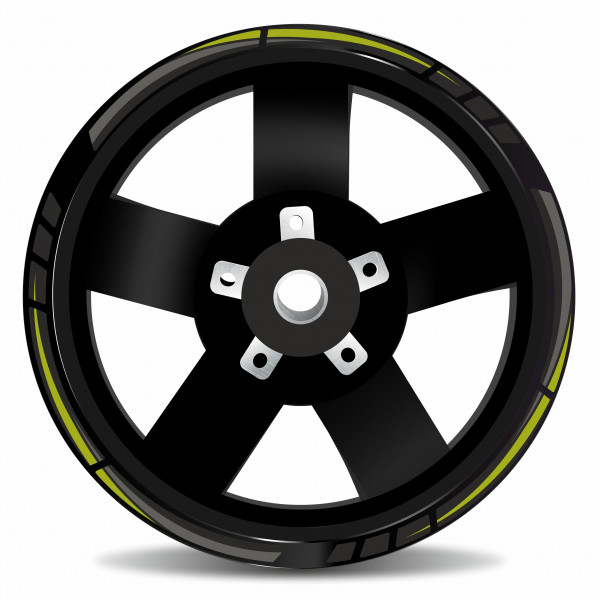 Felgenrand Rolleraufkleber GP Racing Green Style 12 Zoll passend für Vespa GTS