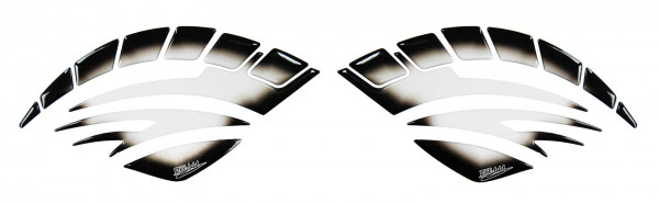  Knee Pad / Seitentankpad - Transparent / Schwarz-Verlauf Form 1