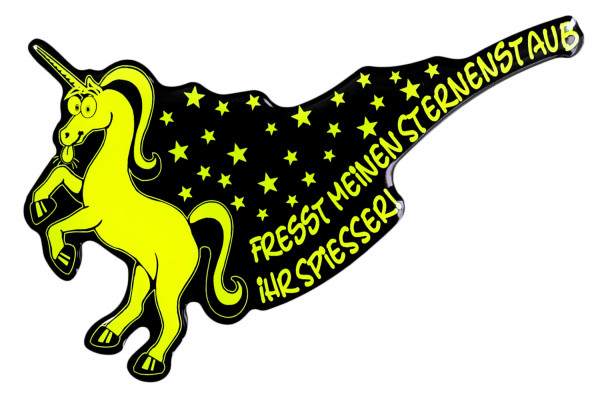 3D Gel Sprüche Neon Aufkleber Fresst meinen Sternenstaub Auto-Sticker