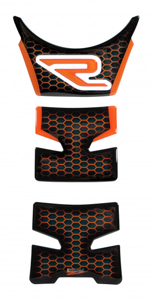 Lackschutz Motorrad Tankpad Orange Wabe kompatibel für KTM 1290 Super Duke R
