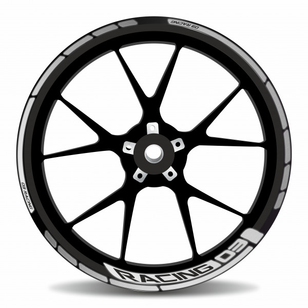 Felgenrand Aufkleber Reflex weiß Dots Motorrad kompatibel für Yamaha