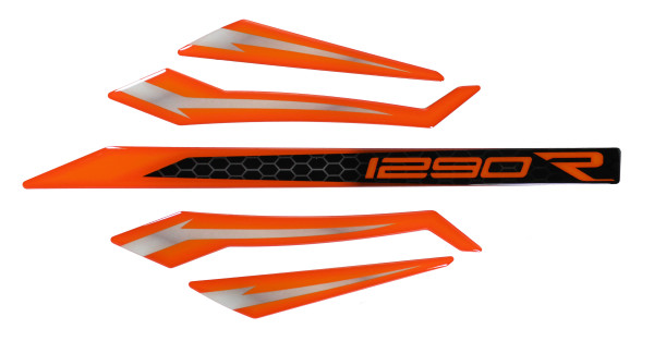 Aufkleber kompatibel mit KTM 1290 Super Duke R (Evo) Grafik-Kit Orange Silber