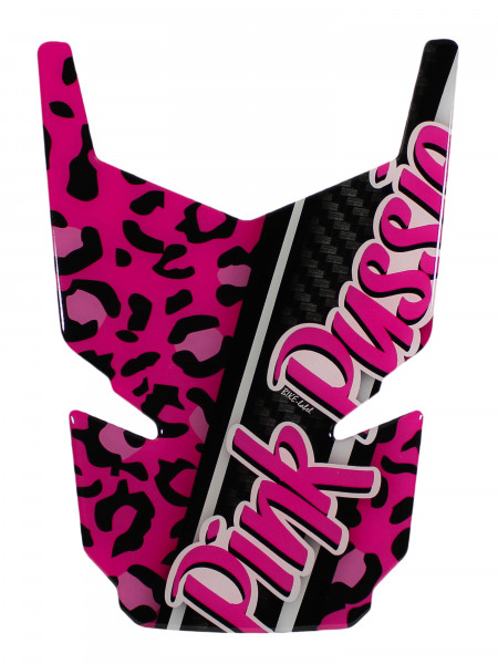 Tankpad für Motorrad Tank Lackschutz 3D-Gel Pink Leoprint Carbon Style