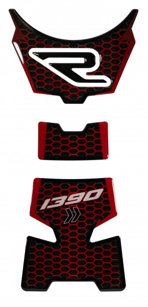 Tankpad Wabe Rot passend für KTM 1390 Super Duke R Tankschutz