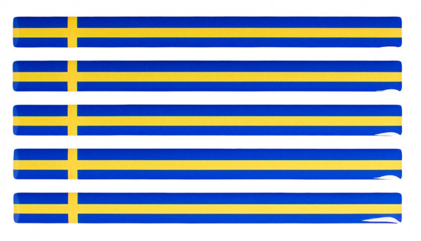 Schweden Flaggen Aufkleber 3D Deko Sticker Set für Auto Motorrad