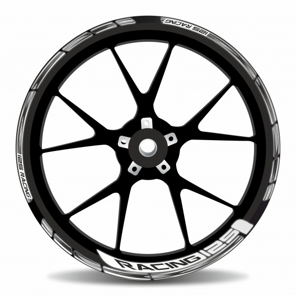 Felgenrand Reflex weiß Stripes Motorrad Aufkleber kompatibel für Yamaha