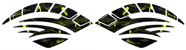 Motorrad Seitentankpad Kniepad 3D Gel Aufkleber Neon Racing Race Lackschutz