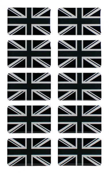 Union Jack 3D Deko Gel UK Flaggen Aufkleber Set für Auto Kfz Motorrad