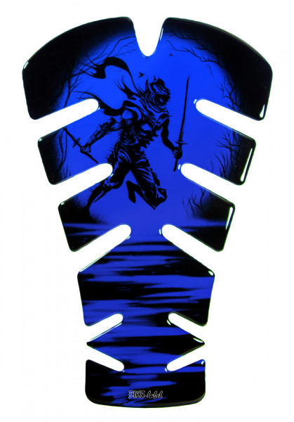 Tankpad 3D Motorrad Aufkleber - Ninja Rising Sun Blau Kratzschutzfolie