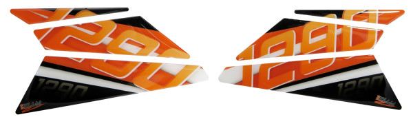 Lackschutz Motorrad Kneepad Orange kompatibel für KTM 1290 Super Duke GT