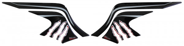 Kneepad Motorrad Schutz Aufkleber 3D Carbon Rot kompatibel mit Yamaha MT-07