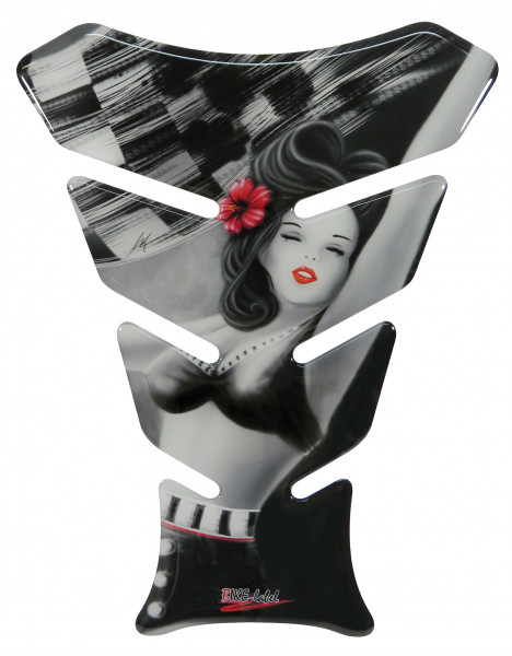 Tankpad Motorrad 3D Aufkleber Pin Up Girl Racing Lackschutz Kratzschutz