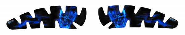 Seiten-Tankpad Lackschutz Aufkleber für Motorrad-Tanks Ghost Blue - Form 2