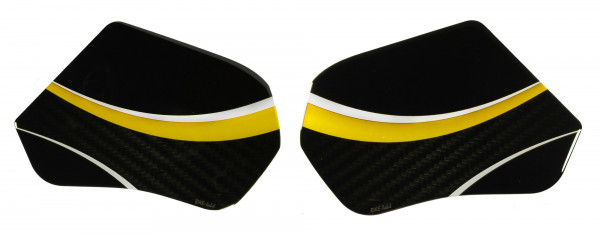 Kneepad Motorrad Aufkleber Lackschutz kompatibel für Honda CB750 Hornet Carbon Gelb