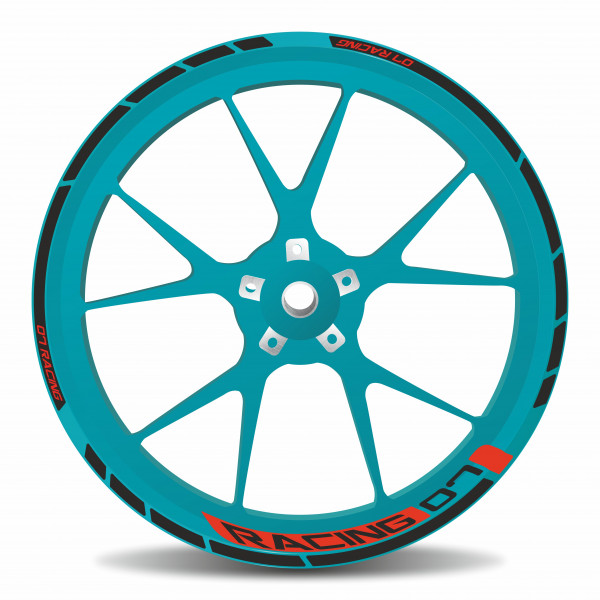 Set Felgenrand Aufkleber Motorradfelge kompatibel für Yamaha Cyan Storm