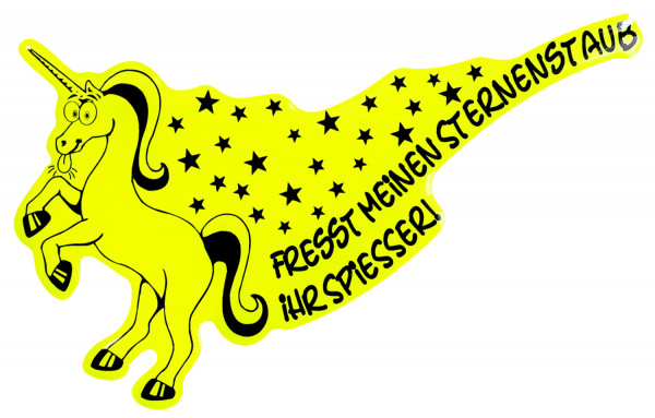 3D Gel Sprüche Neon Aufkleber Fresst meinen Sternenstaub Auto-Sticker