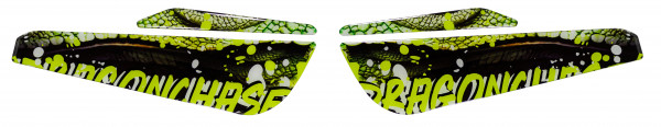 Tankpad 3D Seitentank Drache Auge Grün-Gelb kompatibel mit Kawasaki Z900