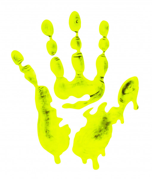 2D-Deko Folien Aufkleber Sticker Handabdruck Neon Motorrad Auto Hand
