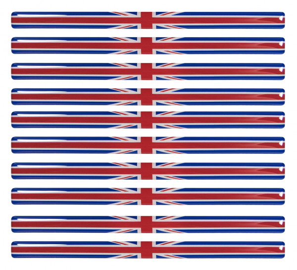 Union Jack 3D Deko Gel UK Flaggen Aufkleber Set für Auto Kfz Motorrad