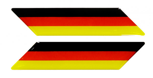 Deutschland Flaggen Aufkleber 3D Deko Sticker 2er Set für Auto Kfz Motorrad