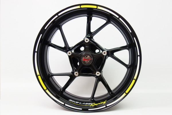 Folien Aufkleber Felgenrand 16 17 18 Zoll Motorrad Auto Felgen Design Gelb