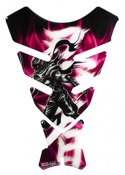 Tankpad 3D Motorrad Aufkleber Ninja Flammen Pink Lackschutz Tankschutz