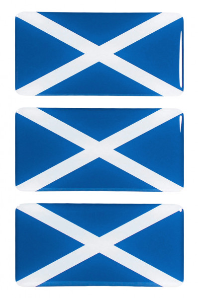 Schottland 3D Deko Gel Flaggen Aufkleber Set für Auto Kfz Motorrad