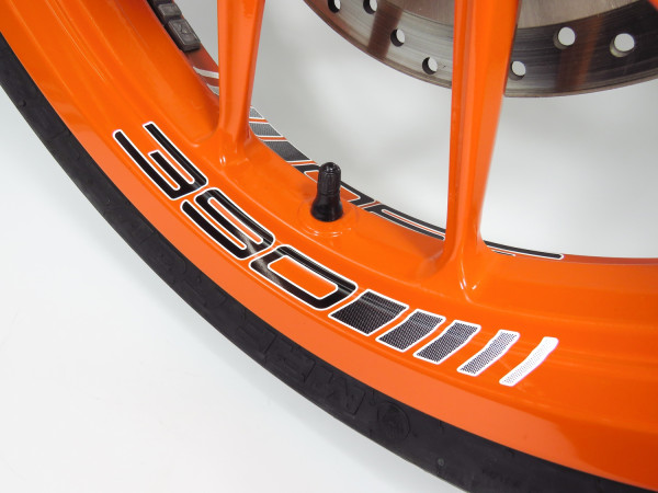 Felgenbett Aufkleber 390 Black 4er Set passend für KTM 390 Duke