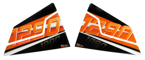 Seitentankpad Gel Aufkleber Orange kompatibel für KTM 1290 Super Duke R