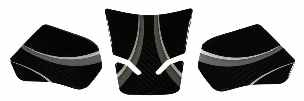 Tankpad Set mit Seitentankpad kompatibel mit Honda CB750 Hornet Carbon Grau