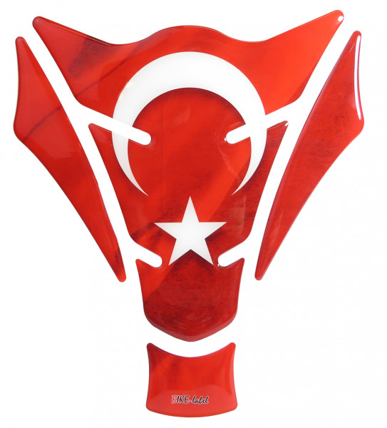 Tankpad 3D Motorrad Gel Aufkleber Türkei Flagge Lackschutz Tankschutz
