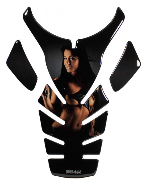 Tankpad 3D Motorrad Aufkleber Sexy Girl Schwarz Kratzschutz Tankschutz