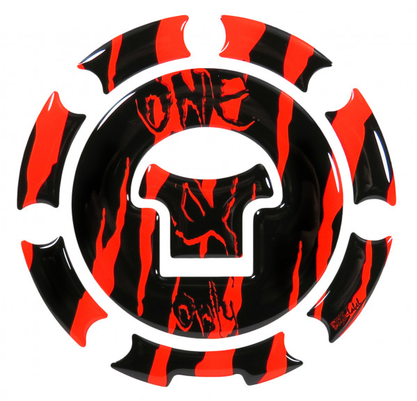 Motorrad Tankdeckel Pad Monster Neon rot orange universell kompatibel für Honda