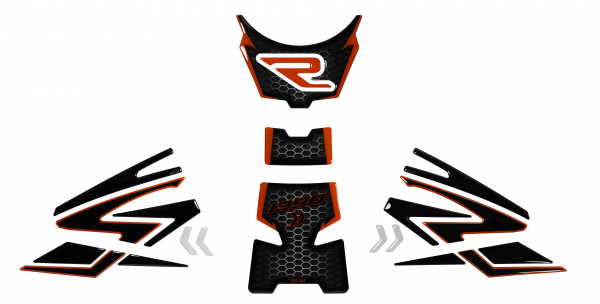 Tankpad Seitentankpad Set wabe orange kompatibel für KTM 1390 Super Duke R +Evo