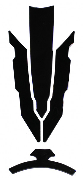 Tankpad Motorrad Lackschutz Aufkleber uni schwarz kompatibel für Kawasaki Z650
