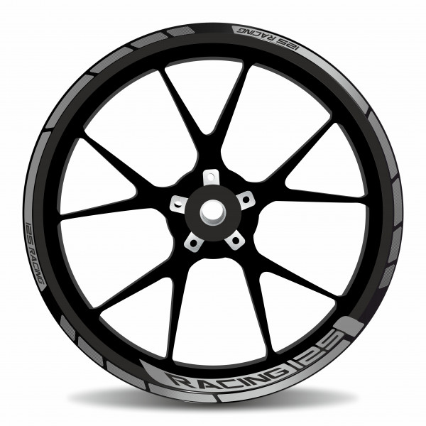 Set Felgenrand Aufkleber Black Dots Motorradfelge kompatibel für Yamaha