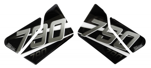 Seitentank Pad Motorrad Lackschutz Silber Schwarz kompatibel für KTM 790 Duke