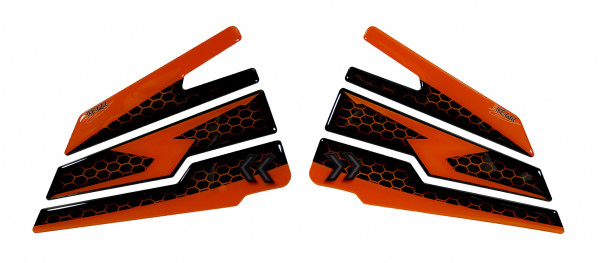Gel Seitentank Pad Wabe Oragne Black kompatibel für KTM 1290 Super Duke R