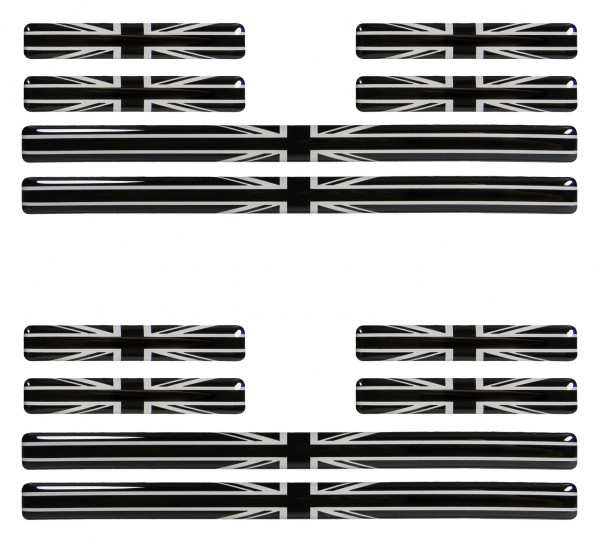 Union Jack 3D Deko Gel UK Flaggen Aufkleber Set für Auto Kfz Motorrad