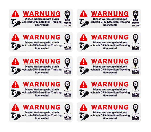 GPS Tracking Aufkleber Anti Diebstahl Set 10 Stck für Motorrad E-Roller Auto uvm