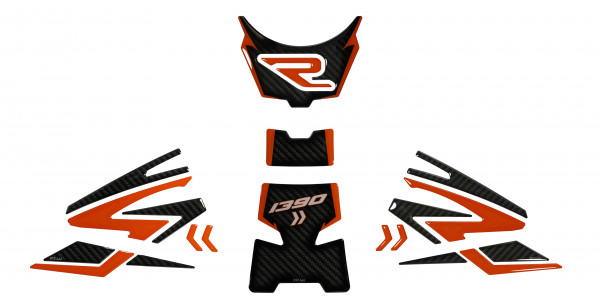 Tankpad Seitentankpad Set Carbon optik kompatibel für KTM 1390 Super Duke R +Evo