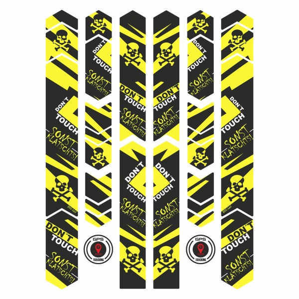 Aufkleber Sticker 12-teilig Scooter Roller Aufkleber E-Bike Dont Touch