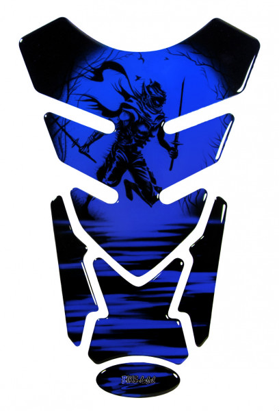 Tankpad 3D Motorrad Aufkleber - Ninja Rising Sun Blau Kratzschutzfolie