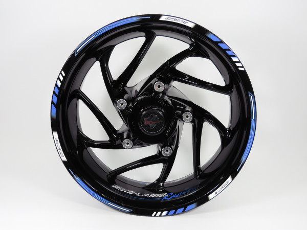 Felgenrand Aufkleber 16 17 18 Zoll für Motorrad Auto Felgen Blau