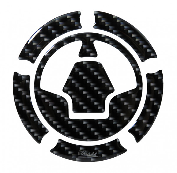 Gel Tankdeckel Pad Carbon-Optik Schwarz Druck universell kompatibel für Kawasaki