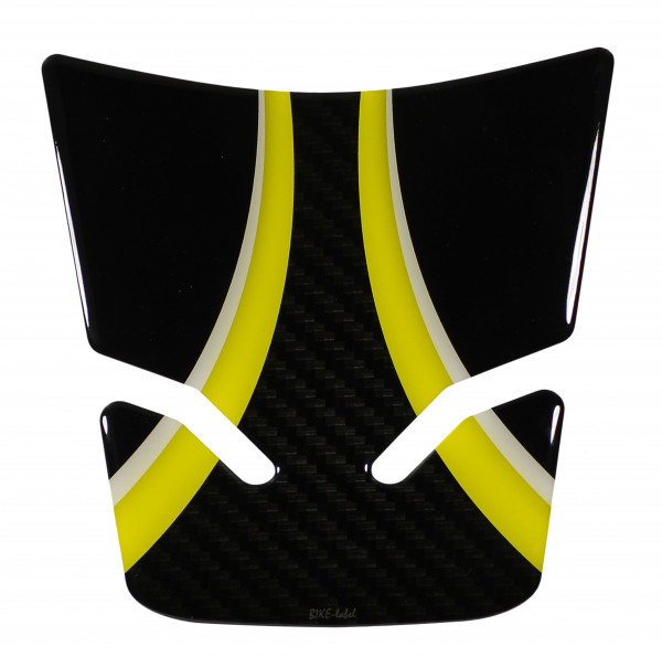 Tankpad Motorrad Aufkleber Gel kompatibel für Honda CB750 Hornet Carbon Gelb