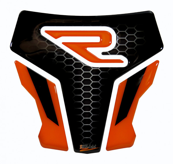 Lackschutz Motorrad Tankpad Schwarz Orange kompatibel für KTM 1290 Super Duke R
